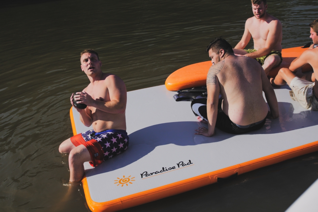 Paradise Pad Portable Inflatable 6'' x 9'' U Shape Jet Ski Dock/swim U —  Water Adventure Pro