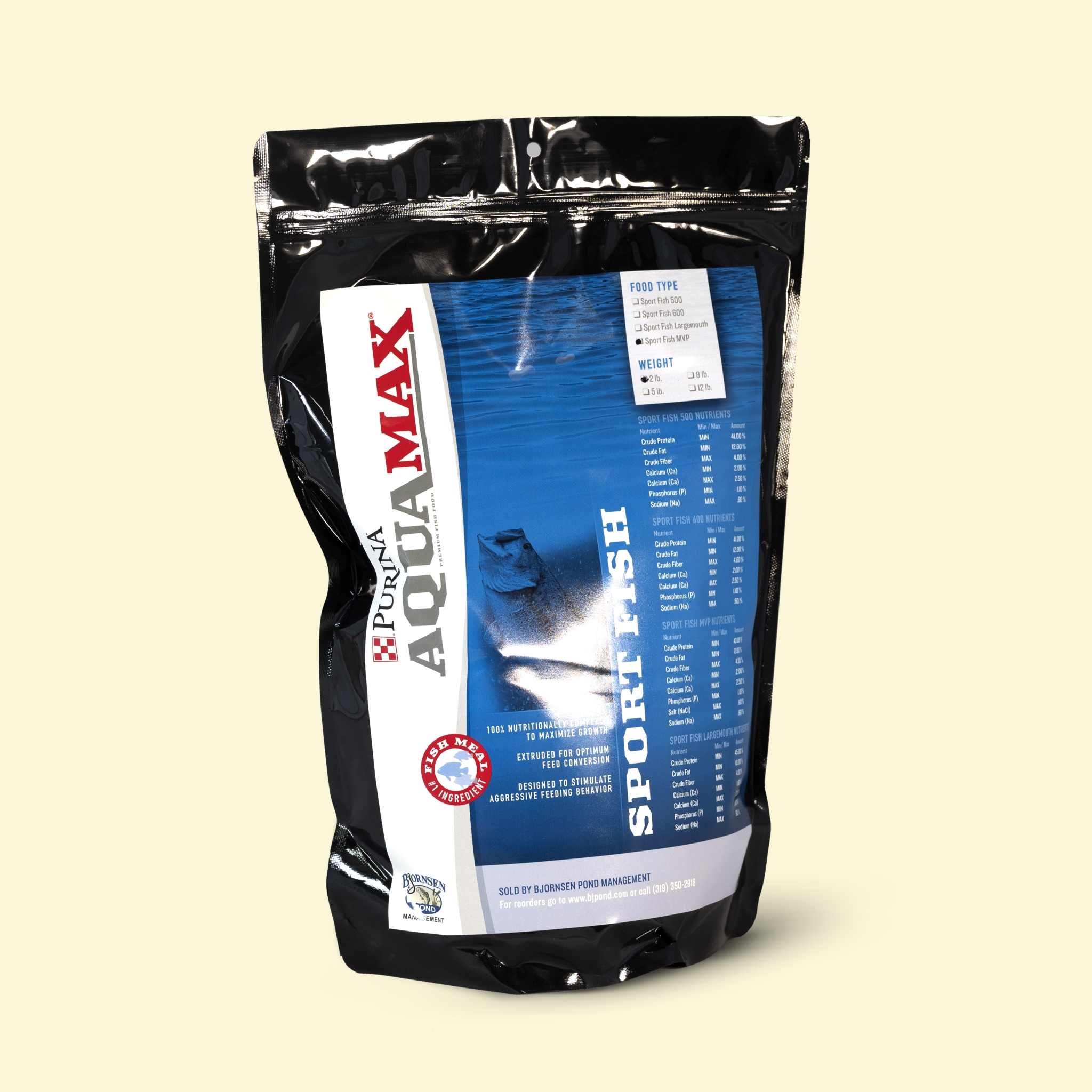 AquaMax Sport Fish MVP Fish Food 50 lb. Bag Bjornsen Pond Management