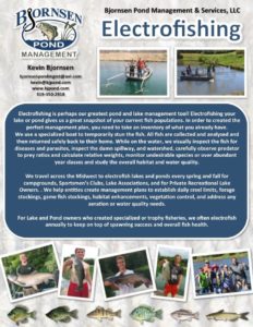 Schedule your spring electrofishing today