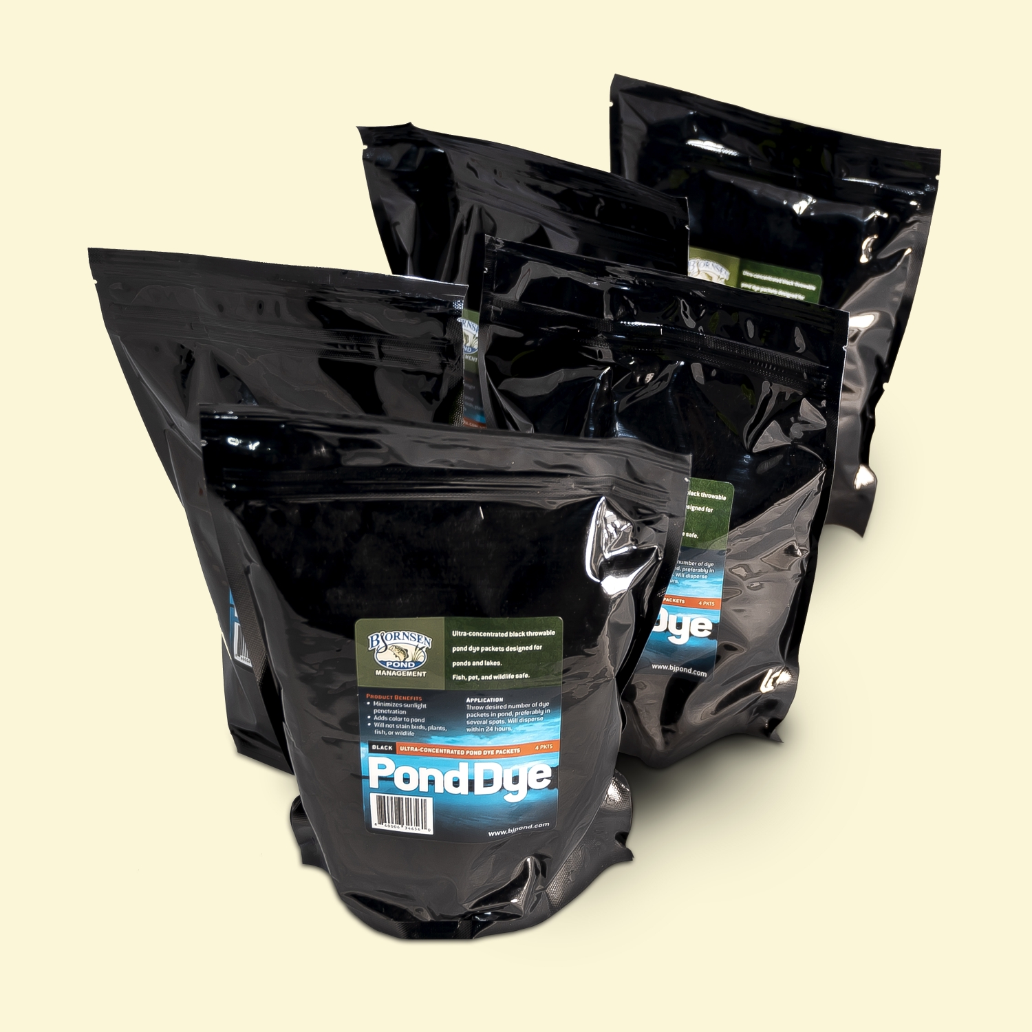 Black UltraConcentrated Pond Dye PacketsDry (5 pouches containing 20