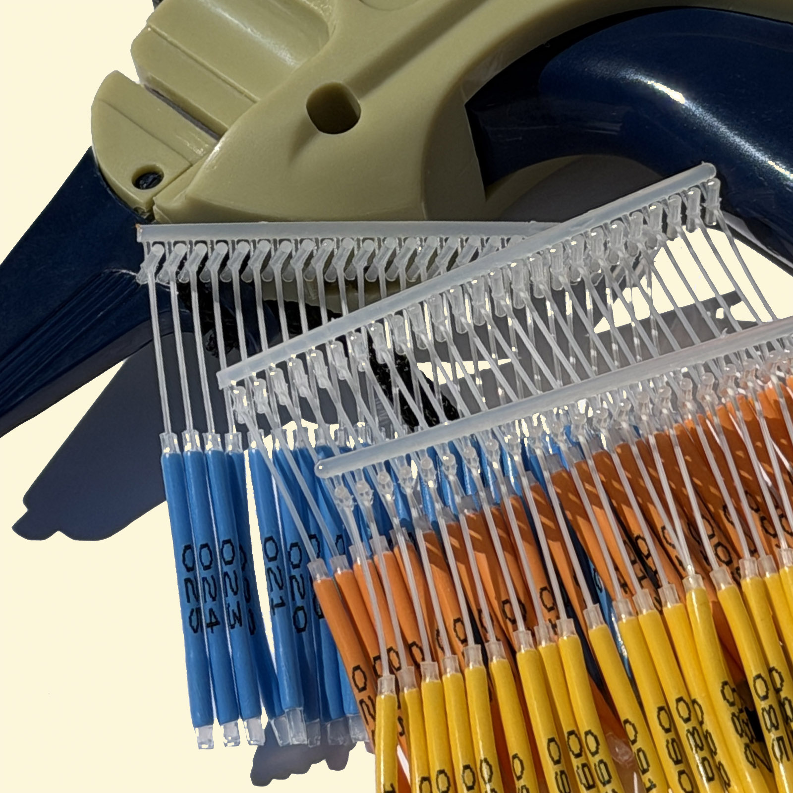 Tagging Gun and Multi Color Tags-Closeup