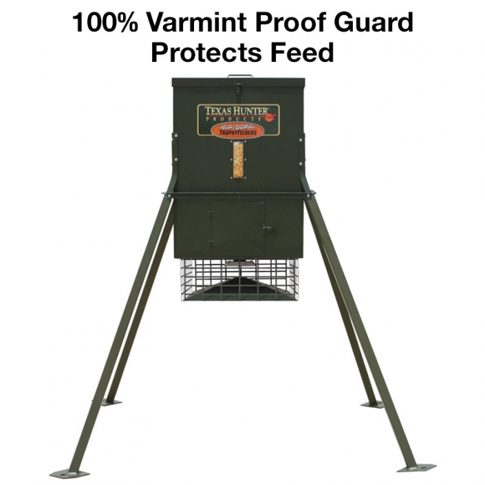 Texas Hunter Stand & Fill 300 lb. Trophy Deer Feeder with 4foot Legs